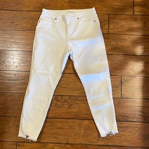 COPY - LOFT Size 10 Curvy White Denim Jeans